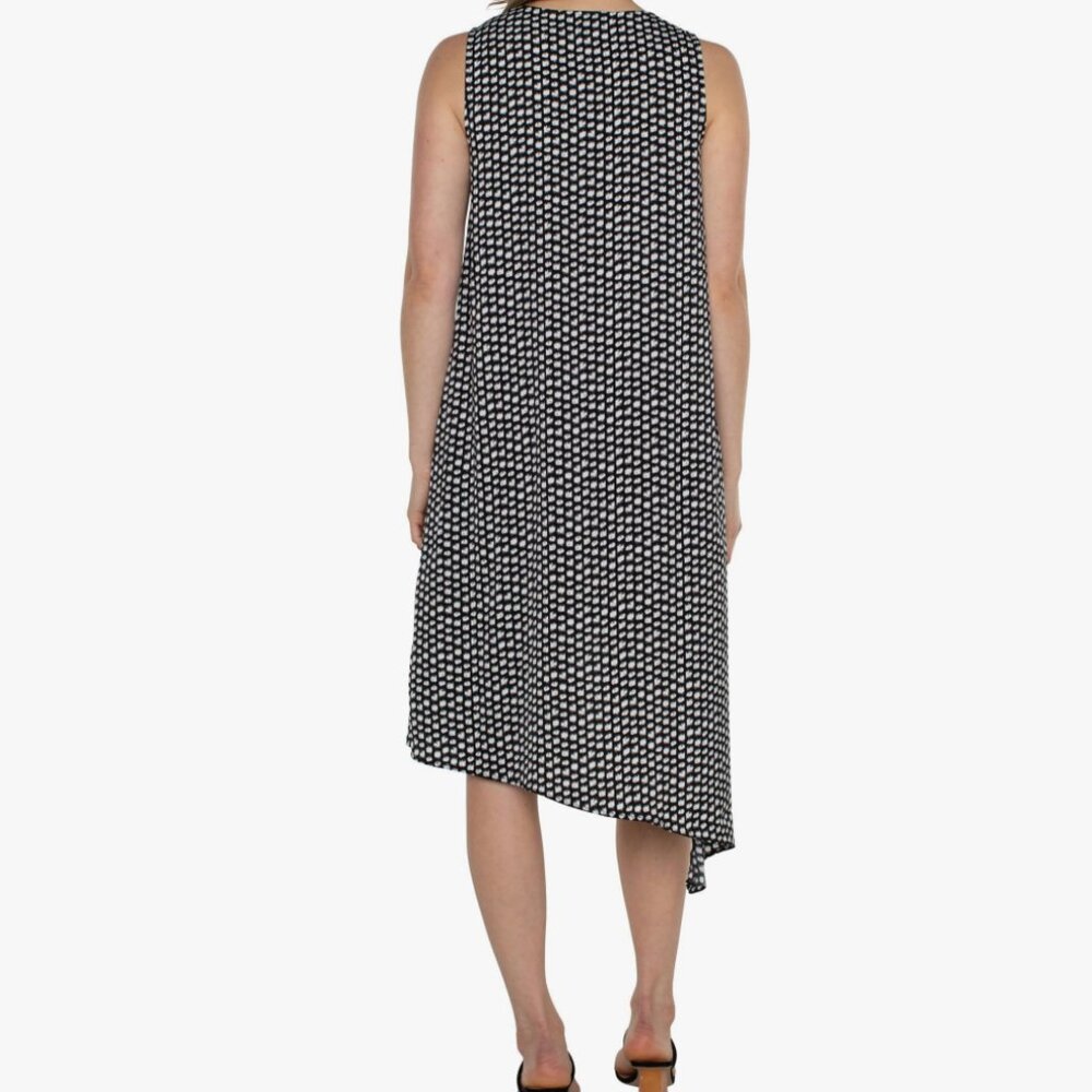 Liverpool Sleeveless U-Neckβ Dress with Asymmetric Hem M - Picture 3 of 5